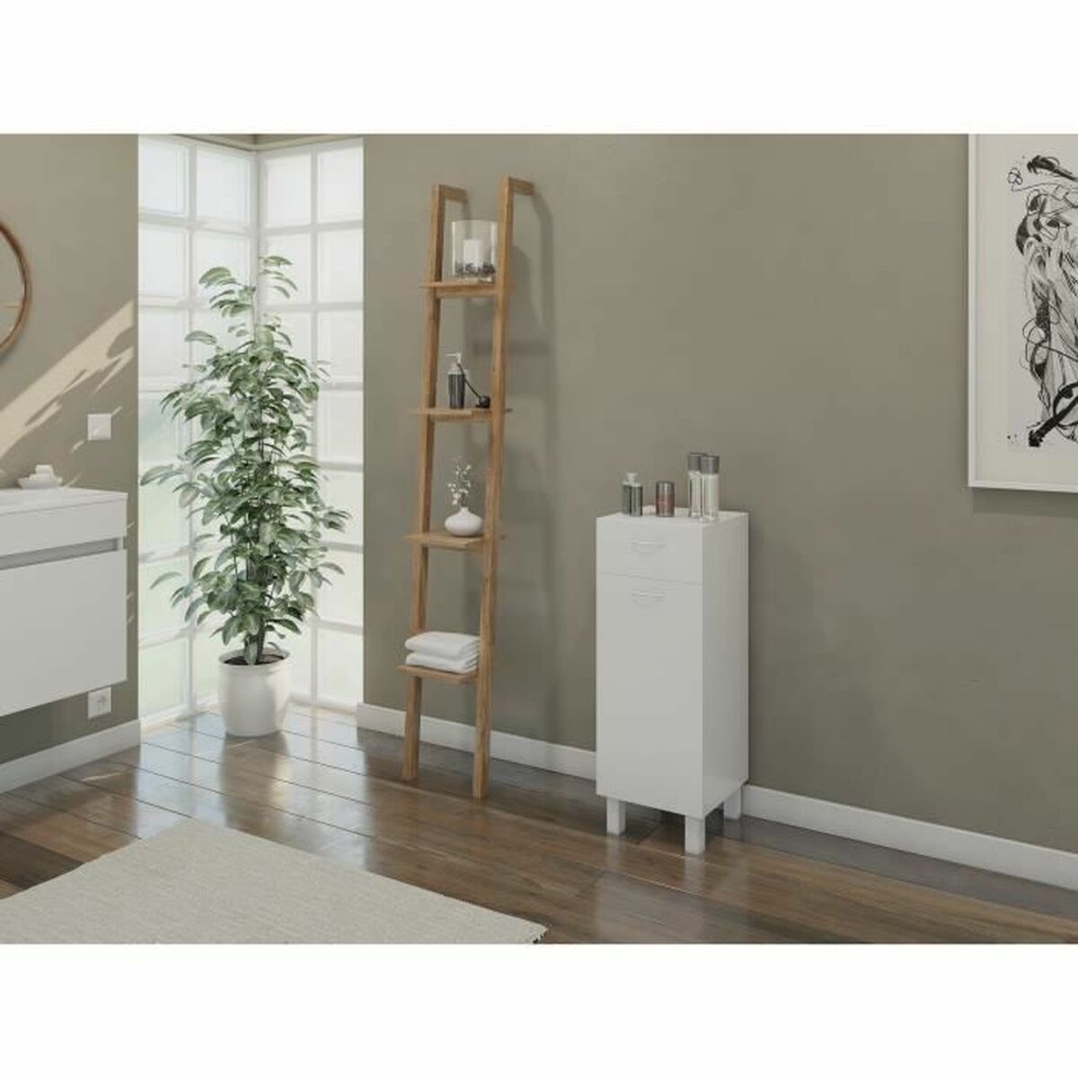 ארון 75 x 29 x 29. 4 ס ”מ לבן 30 ס” מ-3