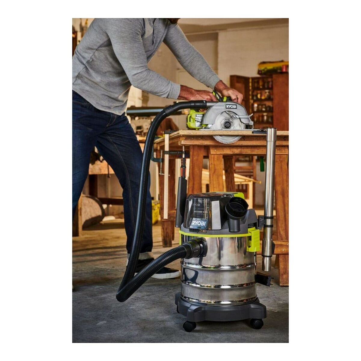 Пылесос с мешком для пыли Ryobi R18WDV-0 11,4 Kpa 18 L-4