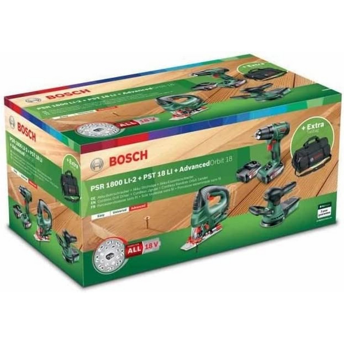 BOSCH PSR 1800 LI 18 V drill set and accessories-2