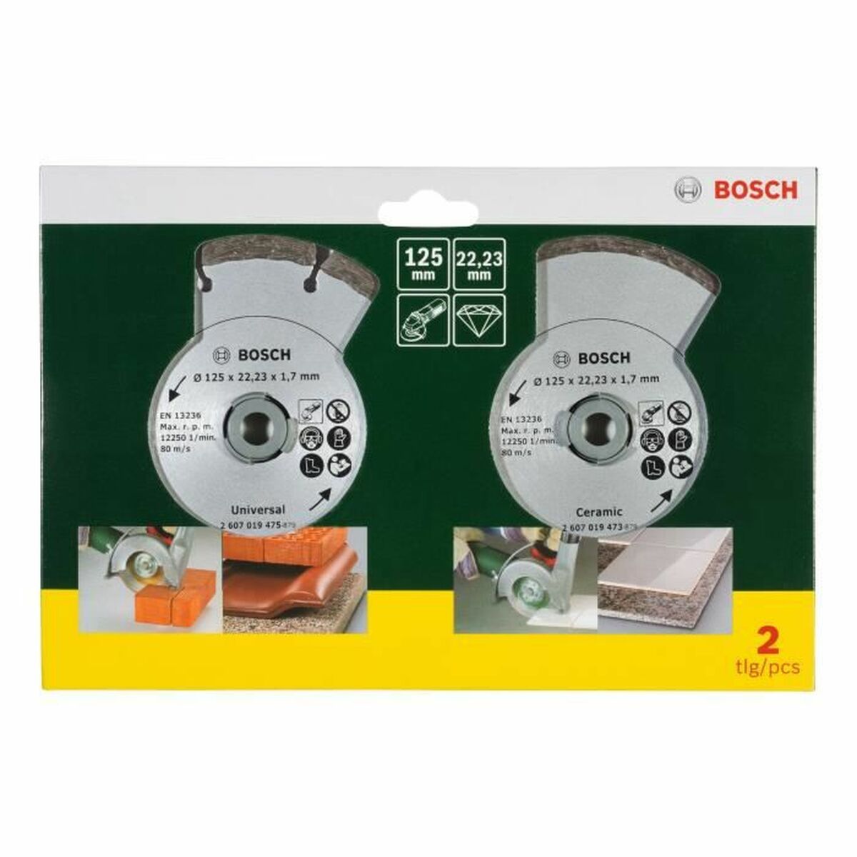 BOSCH Cutting Disc 2607019484 Ceramics 2 Items-2