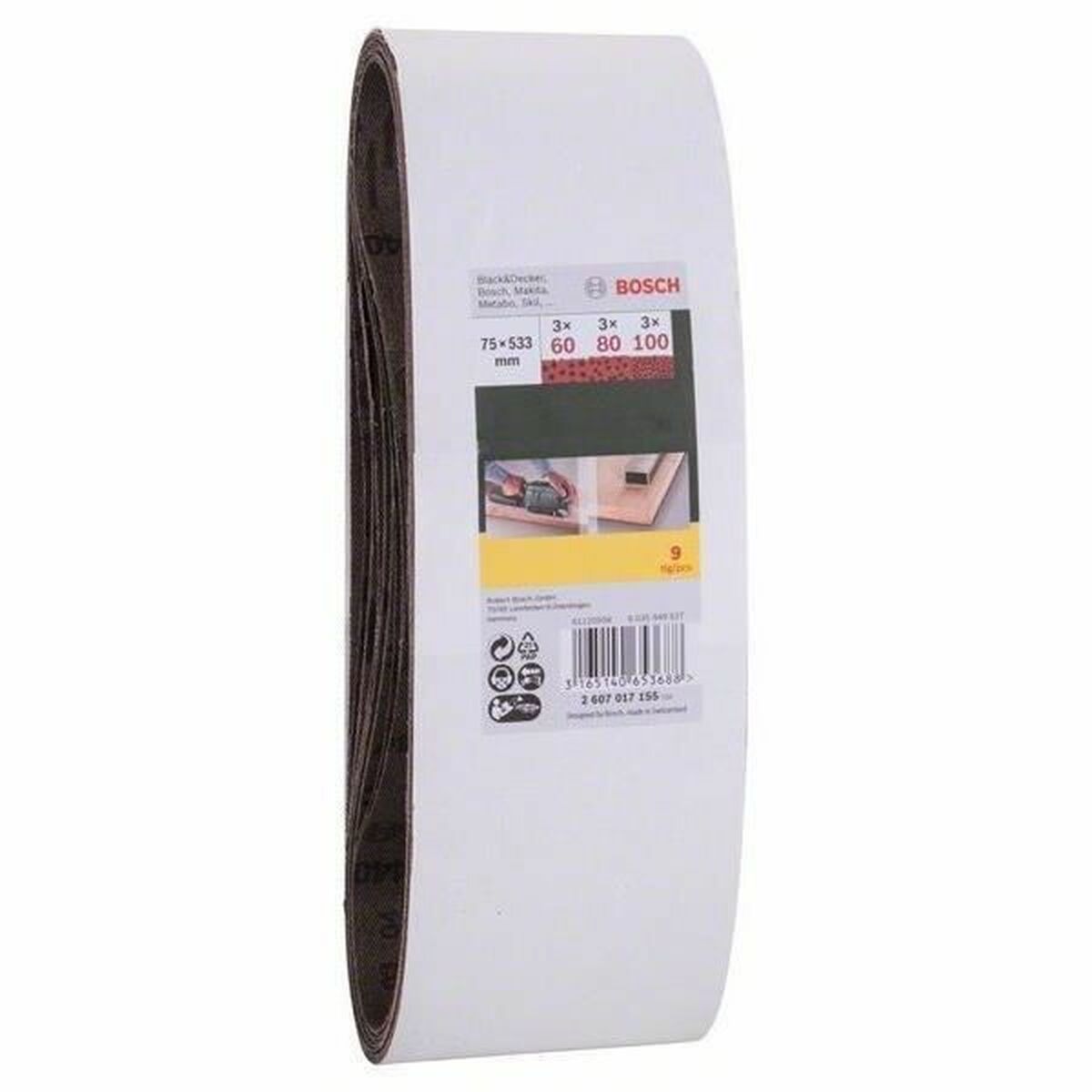 Belt sandpaper BOSCH 2607017155 9 Items-2