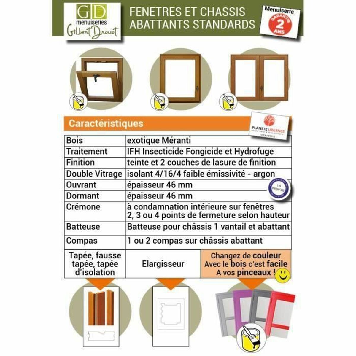 Window Wooden 75 x 50 cm-3