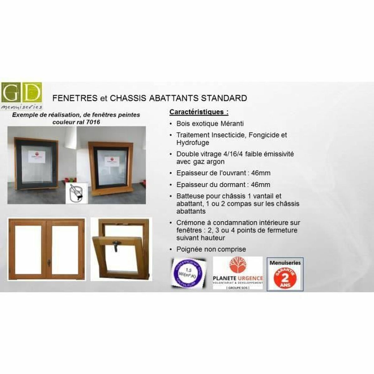 Window Wooden 75 x 50 cm-4