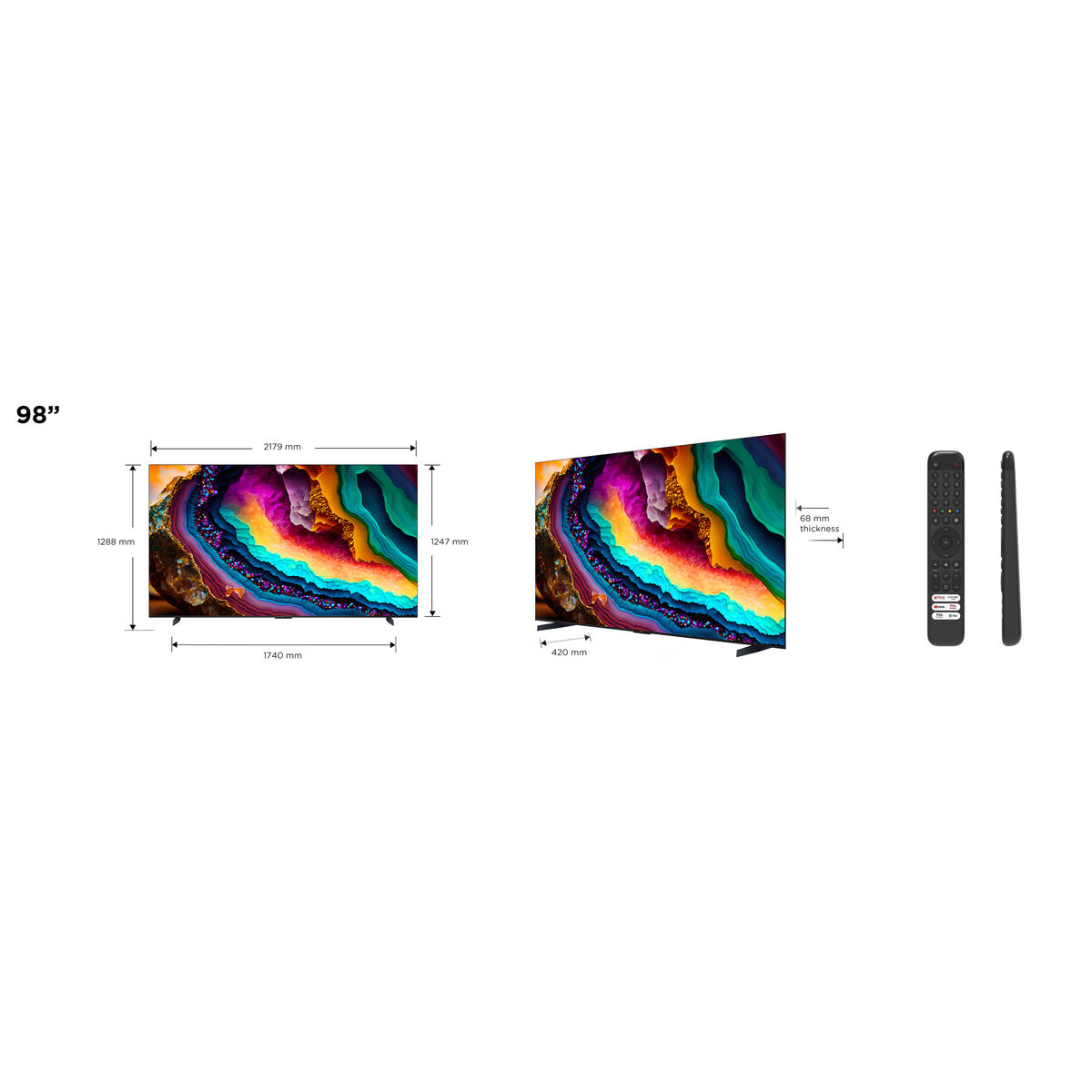 Smart TV TCL 98P745 4K Ultra HD LED AMD FreeSync-3
