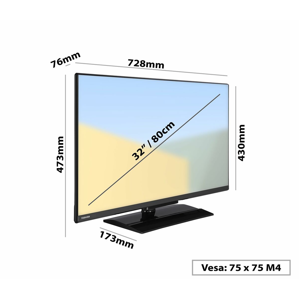 Toshiba 32WV3E63DG HD 32 LED Smart TV-2