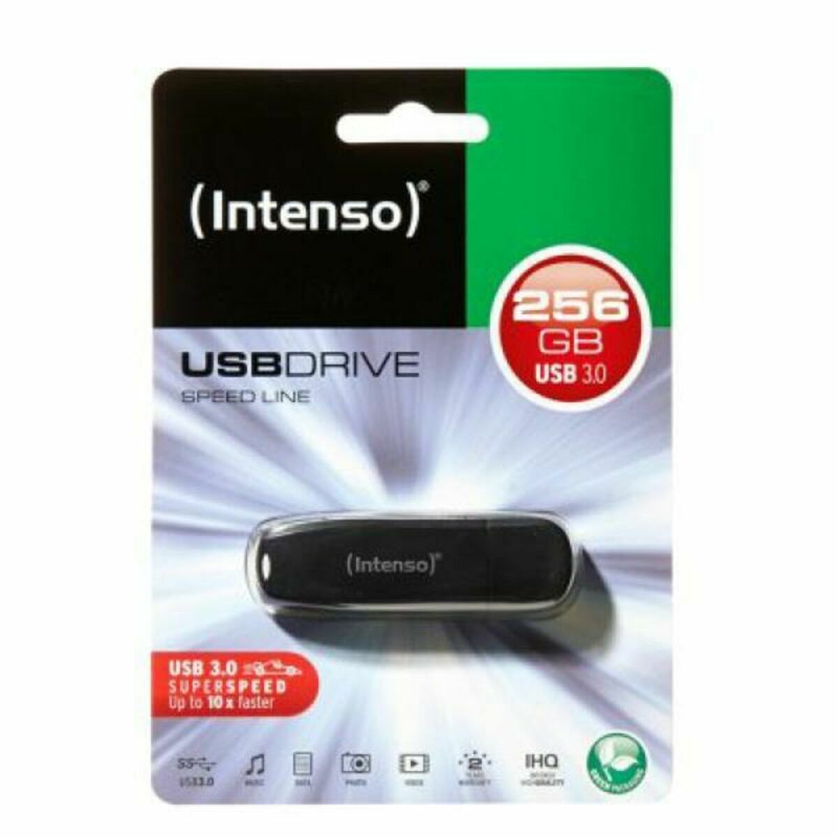 USВ-флешь память INTENSO Чёрный 256 GB-2