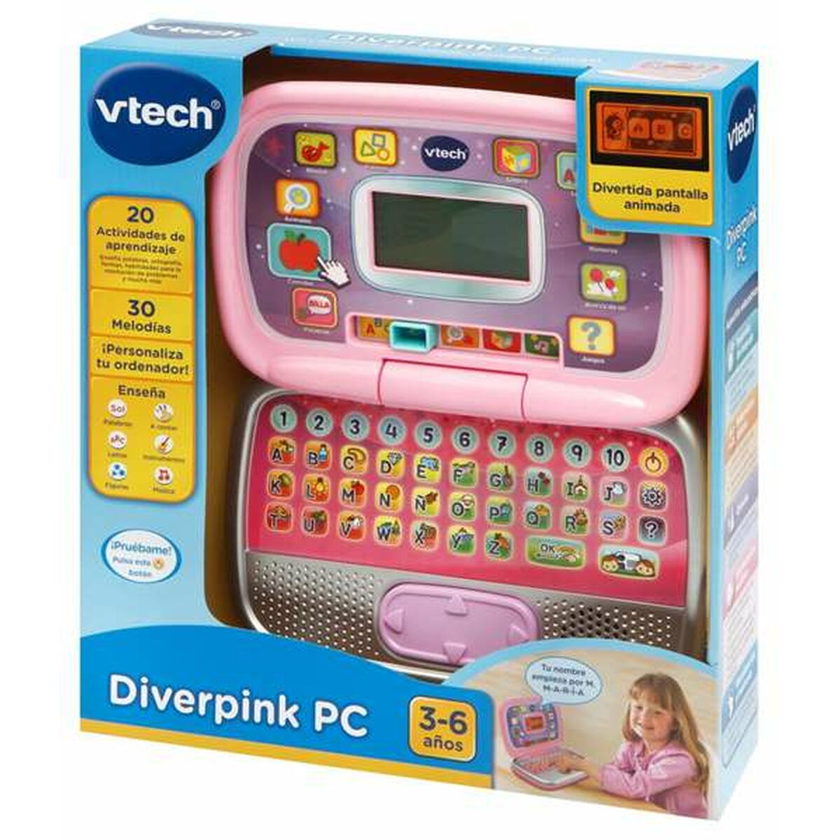 Игрушечный компьютер Vtech Diverpink PC ES 24 x 16 x 6 cm-2