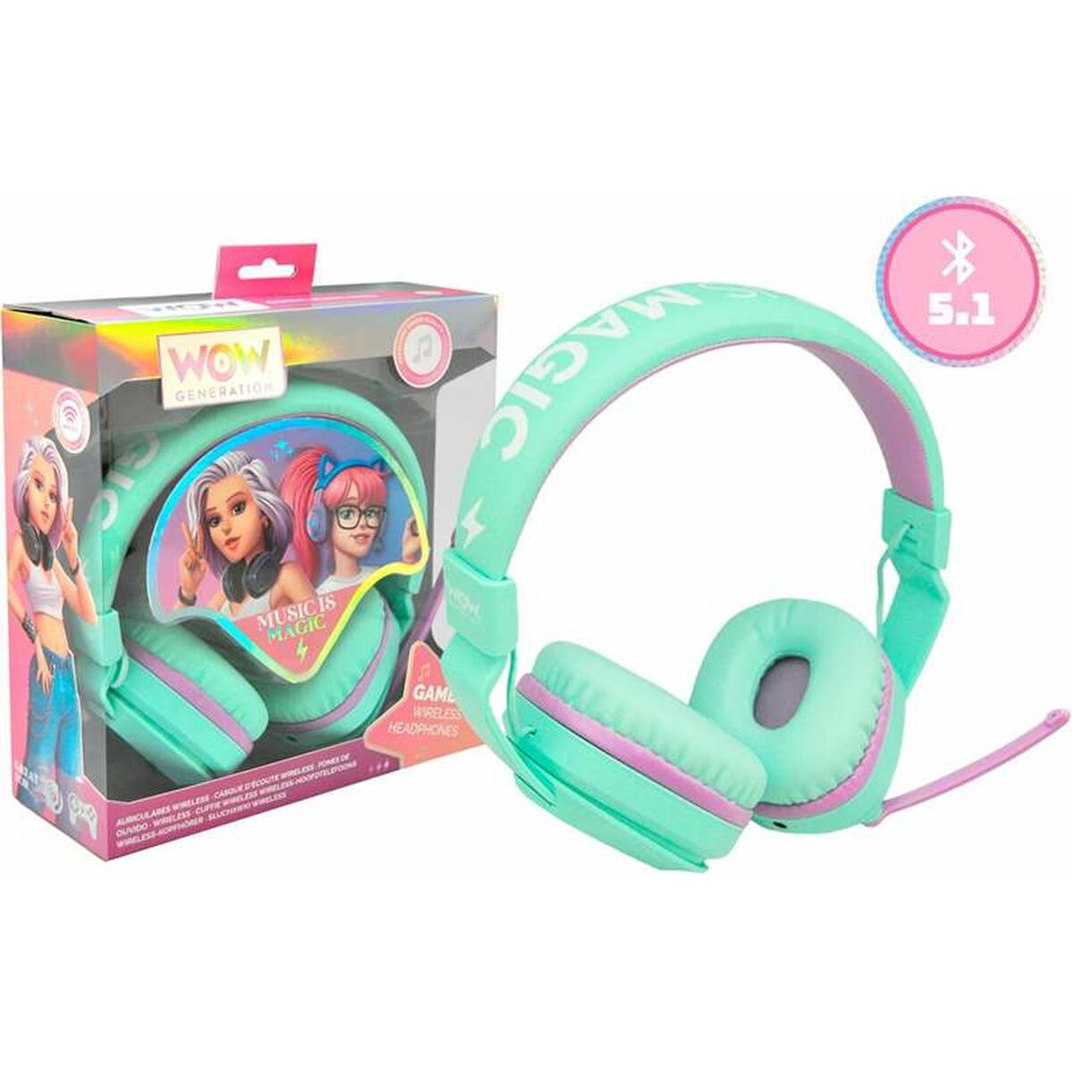 Bluetooth Kopfhörer Wow Generation 26 x 22 x 6,5 cm-4