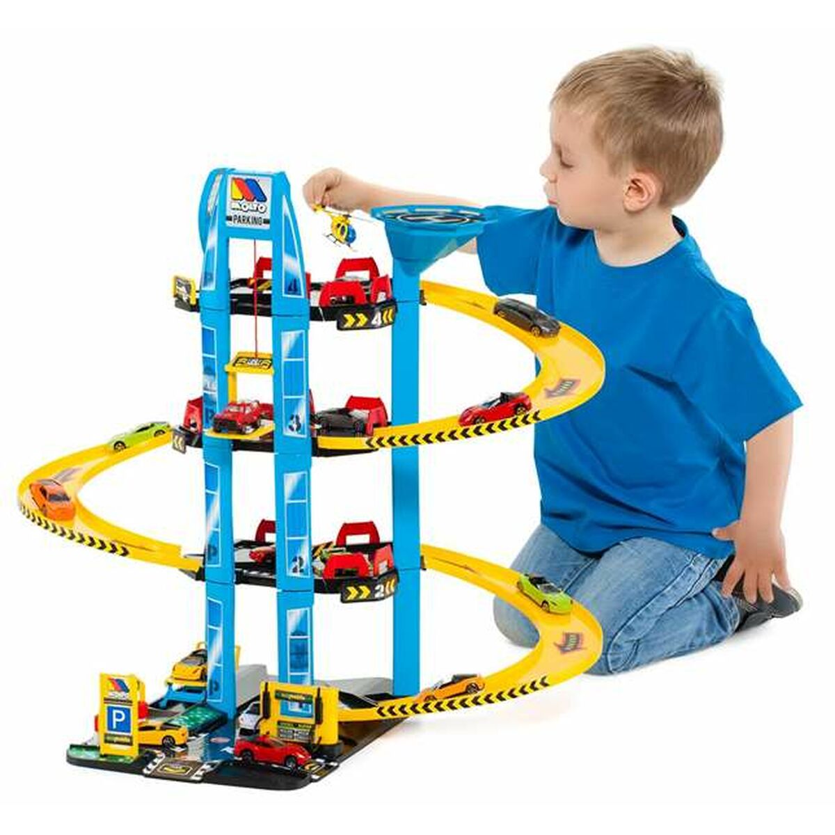 Parking garage with Moltó cars 61 x 57 x 56 cm-3