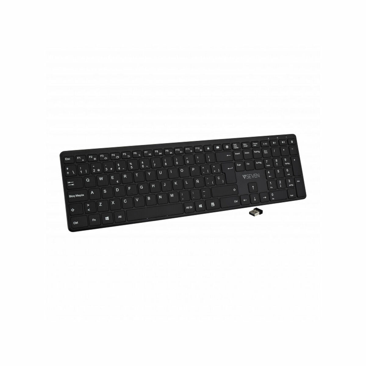 Bluetooth-клавиатура V7 KW550ESBT Испанская Qwerty испанский Чёрный-3