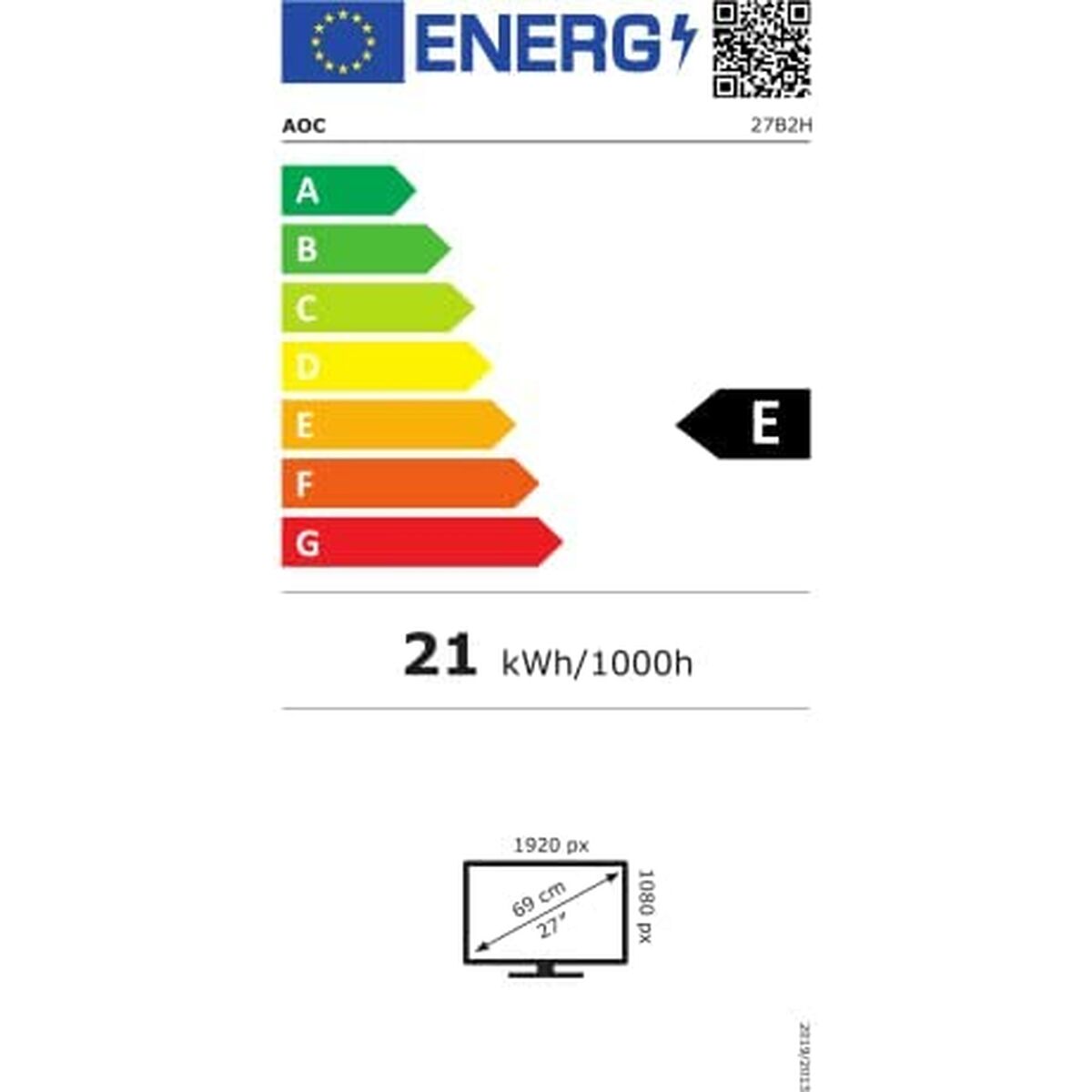 Монитор AOC 27B2H 27 LCD LED IPS Flicker free 75 Hz-3