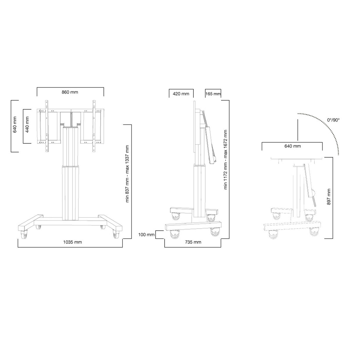 Подставка для ТВ Neomounts PLASMA-M2500TBLACK 42 100 150 kg-3