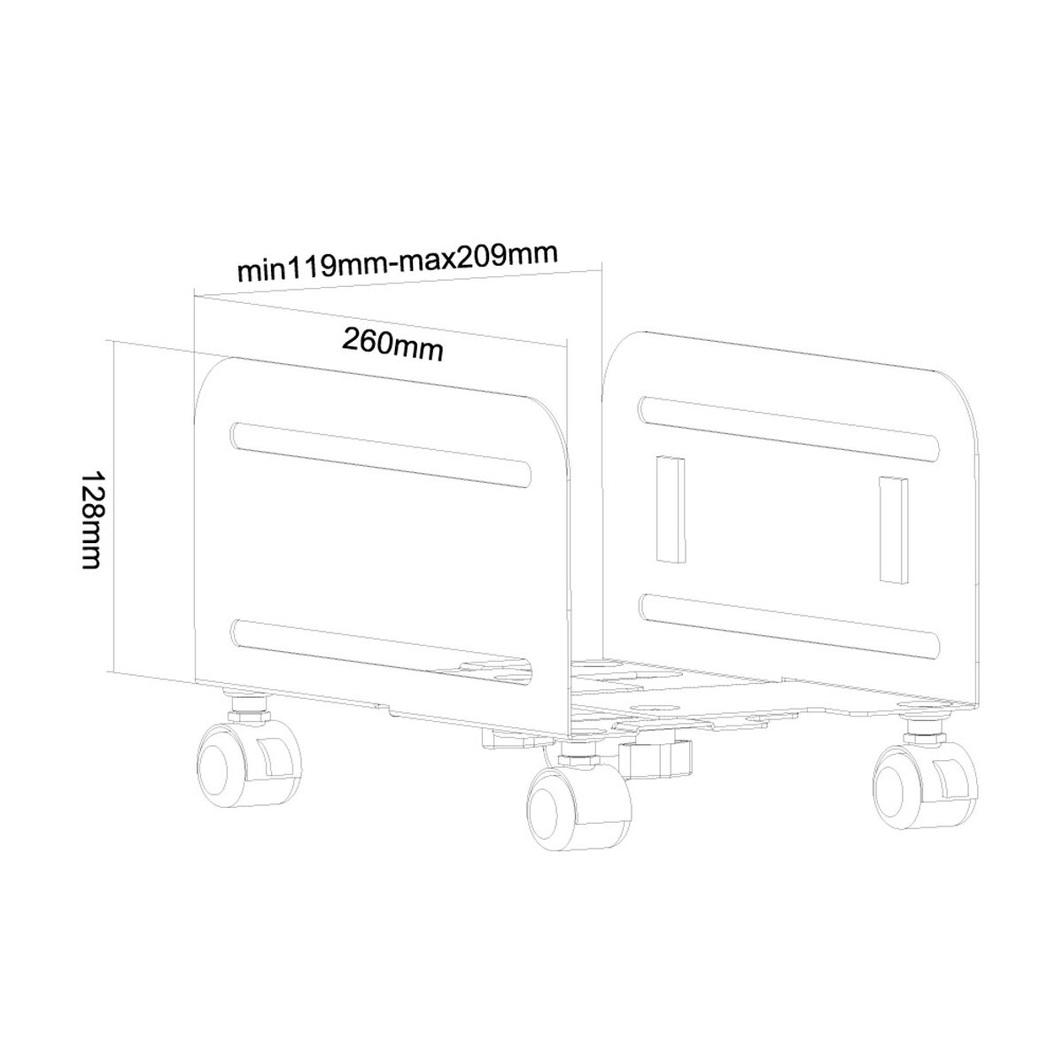 Подставка для ЦПУ с колесиками Neomounts CPU-M100BLACK-2