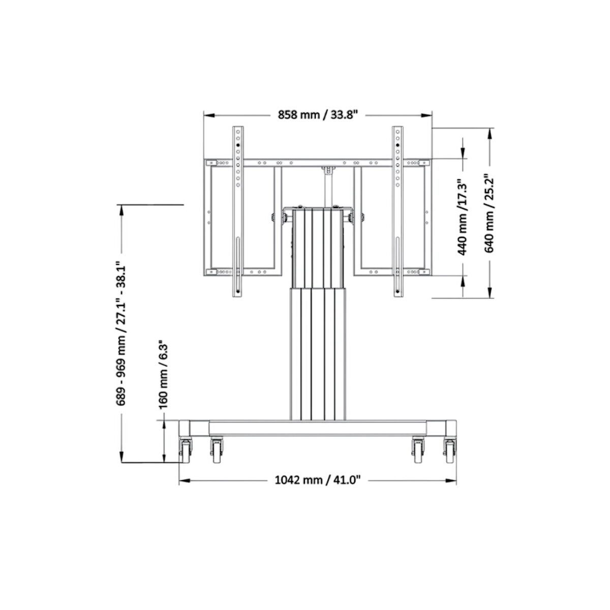 Подставка для ТВ Neomounts PLASMA-M2550TSILVER 42 100 150 kg-2