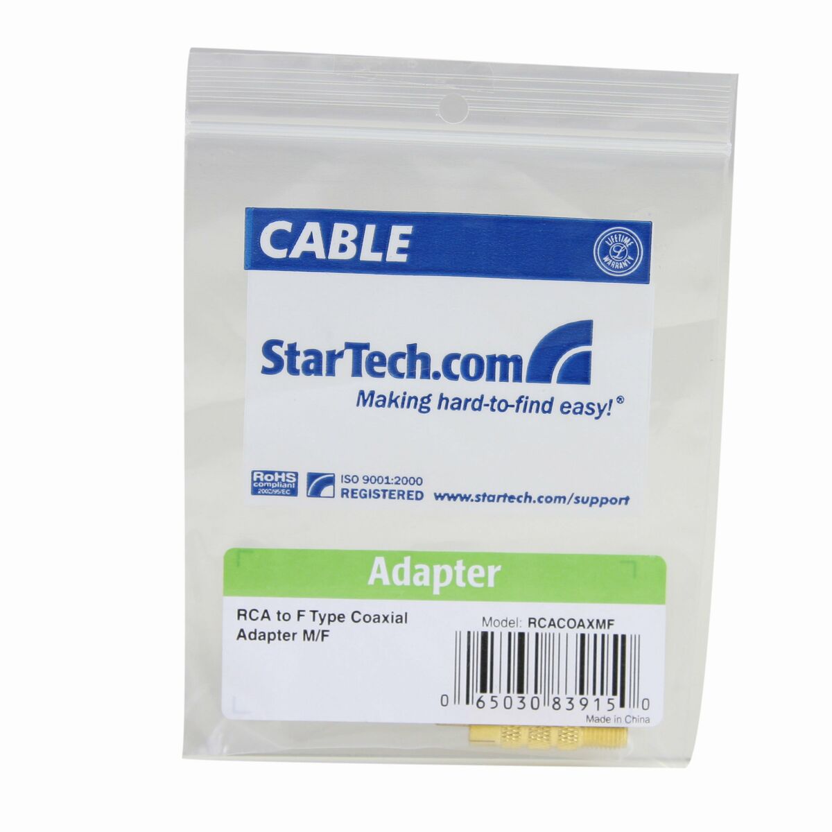 Адаптер RCA Startech RCACOAXMF            Жёлтый-3