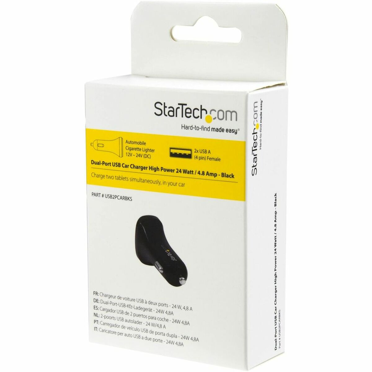 Автомобильное зарядное устройство Startech USB2PCARBKS-2