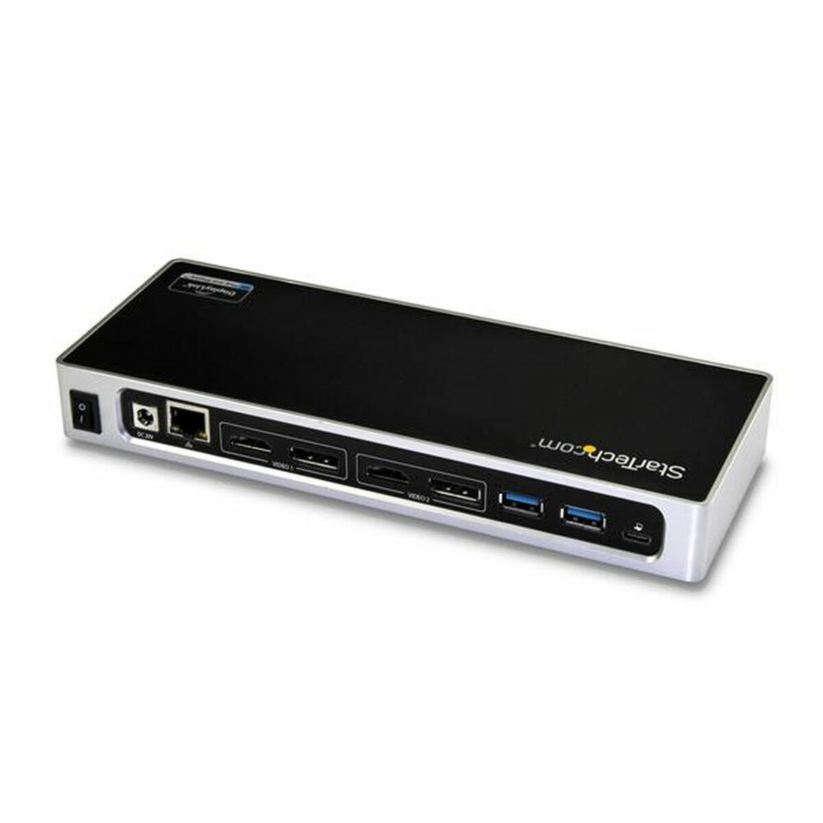 USB-разветвитель Startech DK30A2DH Чёрный/Серебристый Серебристый 40 W-2