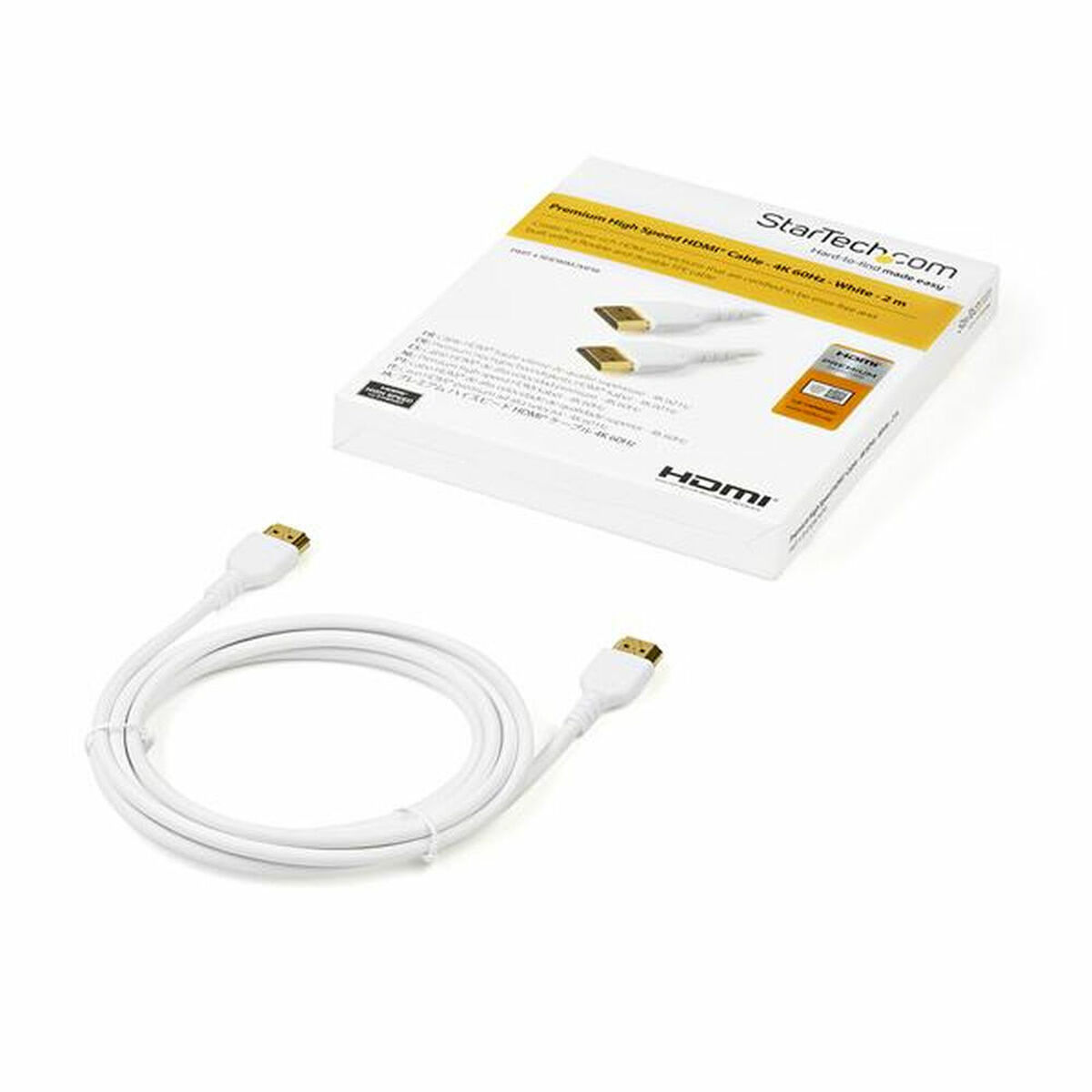 Cavo HDMI Startech RHDMM2MPW 4K Ultra HD Bianco (2 m)-4