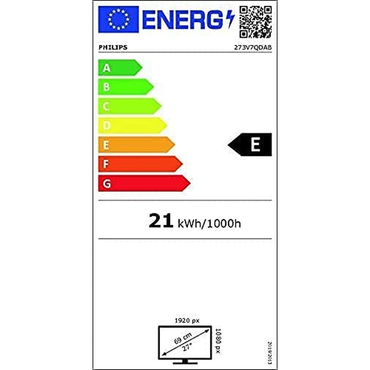Монитор Philips 273V7QDAB 27 FHD IPS HDMI 27 LED IPS Flicker free 75 Hz 50-60 Hz-5