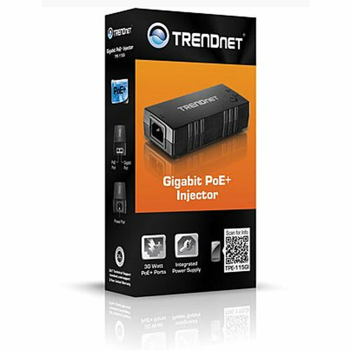 Инжектор PoE Trendnet TPE-115GI            Чёрный-2