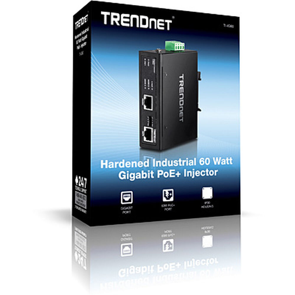 Инжектор PoE Trendnet TI-IG60 1000 Mbit/s Чёрный-2