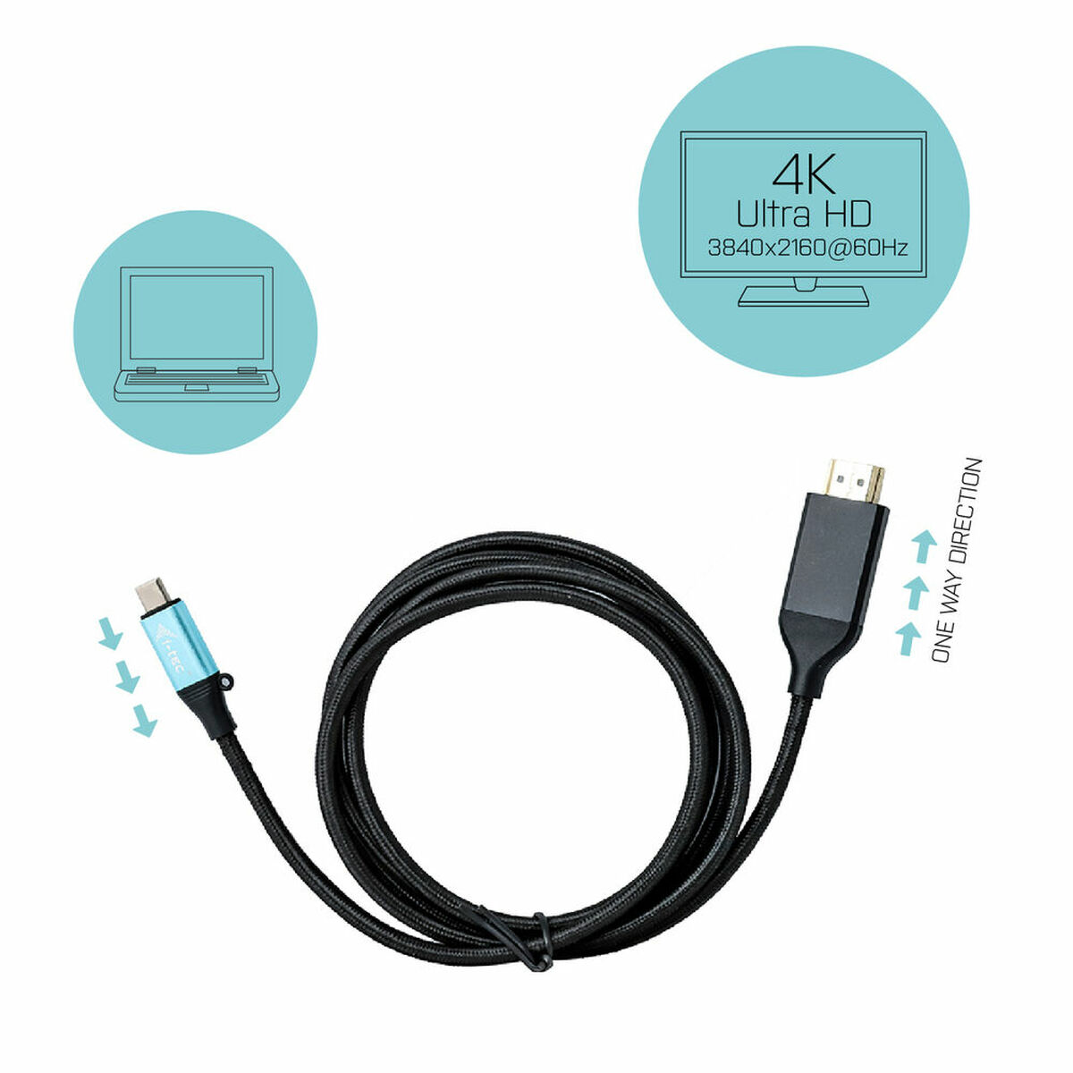 Cavo USB C - HDMI i-Tec C31CBLHDMI60HZ2M 4K Ultra HD (2 m)-3