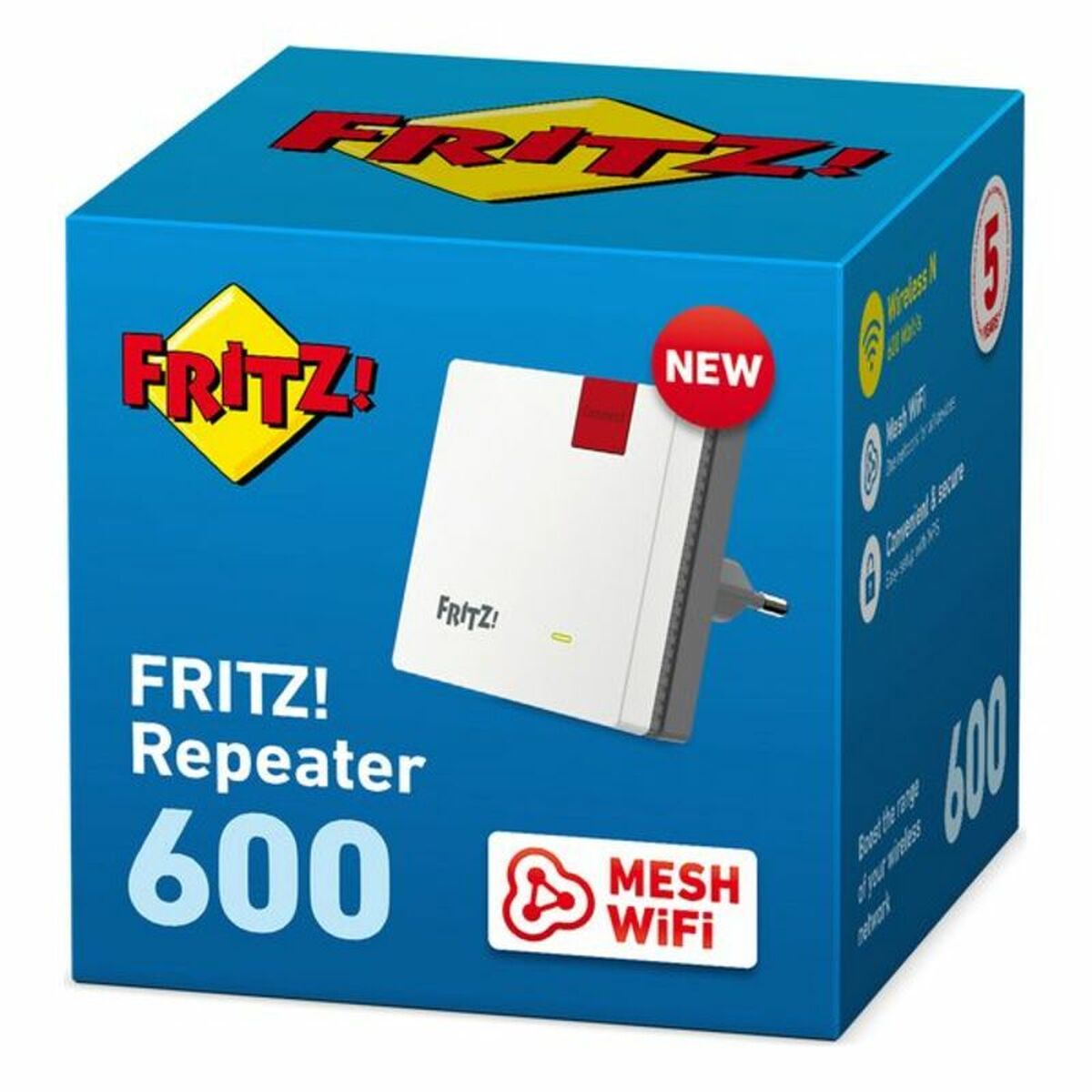Точка доступа с повторителем Fritz! 20002885 2.4 GHz 600 Mbps Белый-2