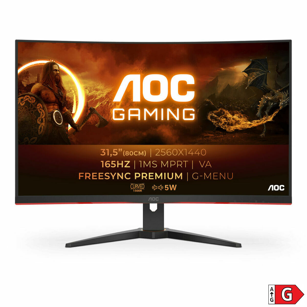 Монитор AOC CQ32G2SE/BK LED 32 LED VA Flicker free 50 - 60 Hz 165 Hz 50-60  Hz-2