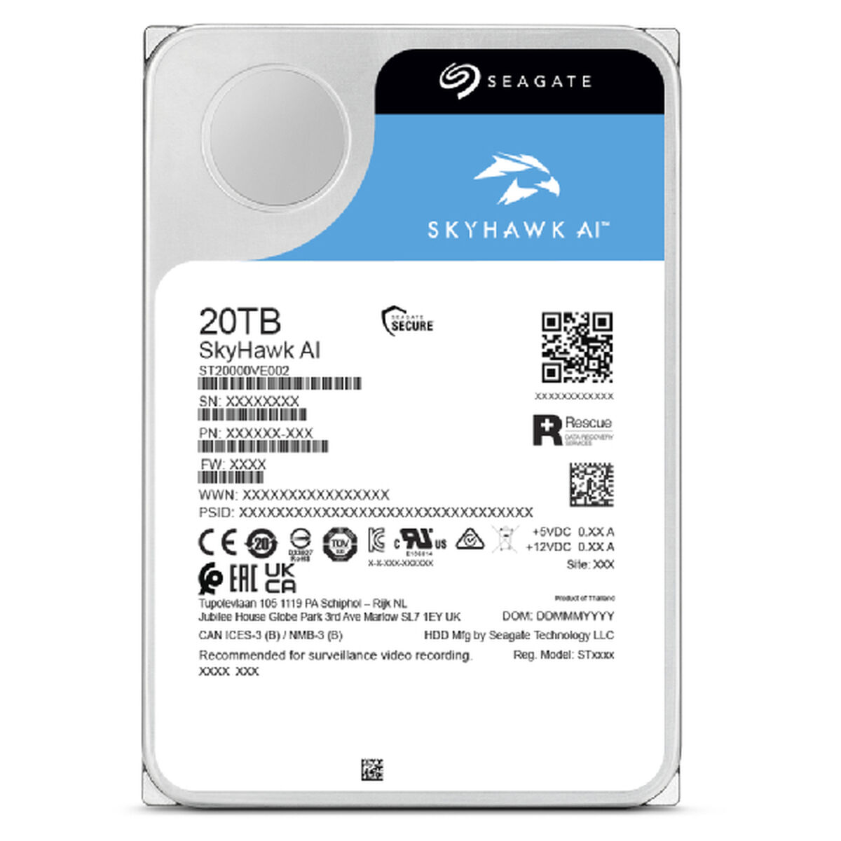 Жесткий диск Seagate SkyHawk AI 3,5 20 TB-2