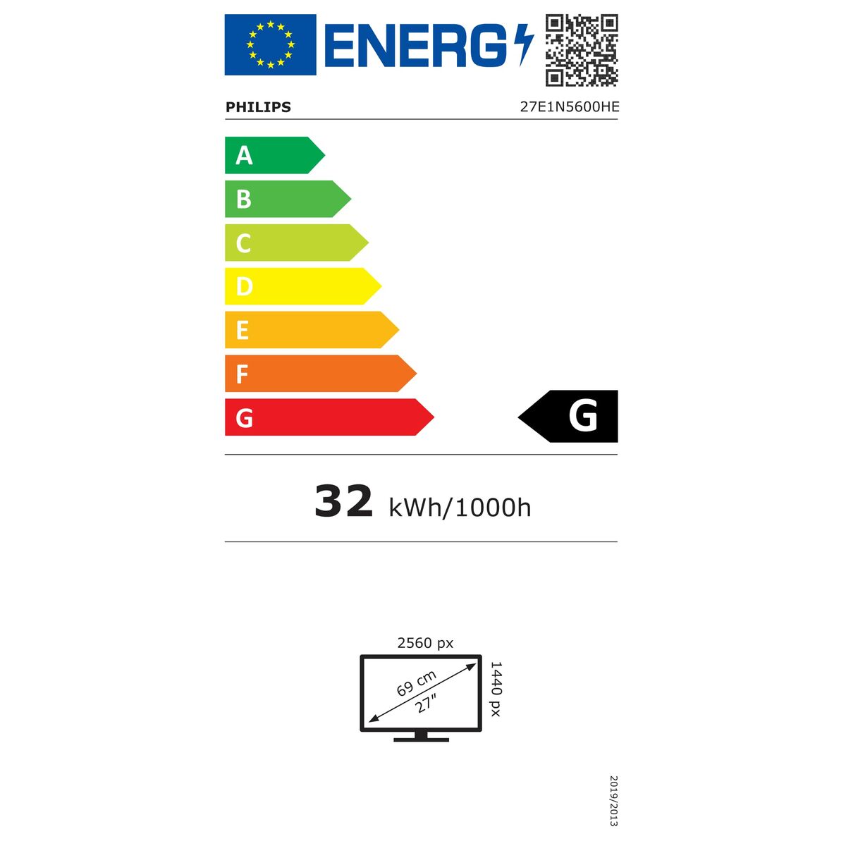 Монитор Philips 27E1N5600HE/00 QHD 27 IPS LED LCD Flicker free 27-5