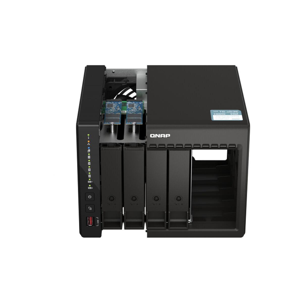 Сетевое системное хранилище данных Qnap TS-453E-8G Чёрный Intel Celeron Intel Celeron J6412-2