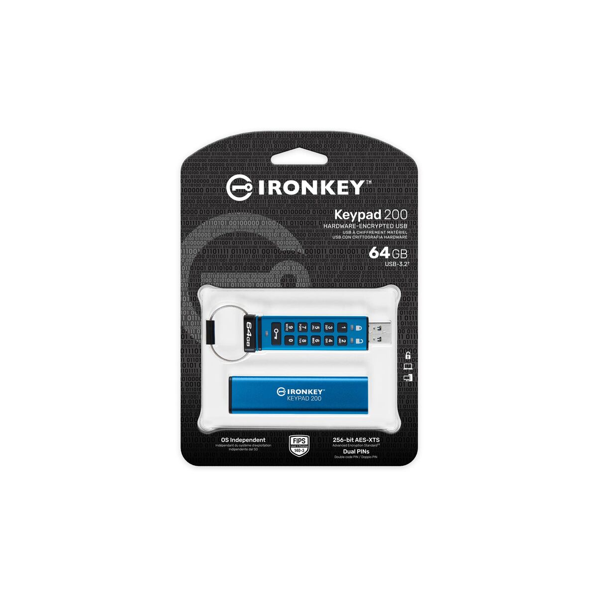 Pendrive Kingston IKKP200/64GB Синий-3
