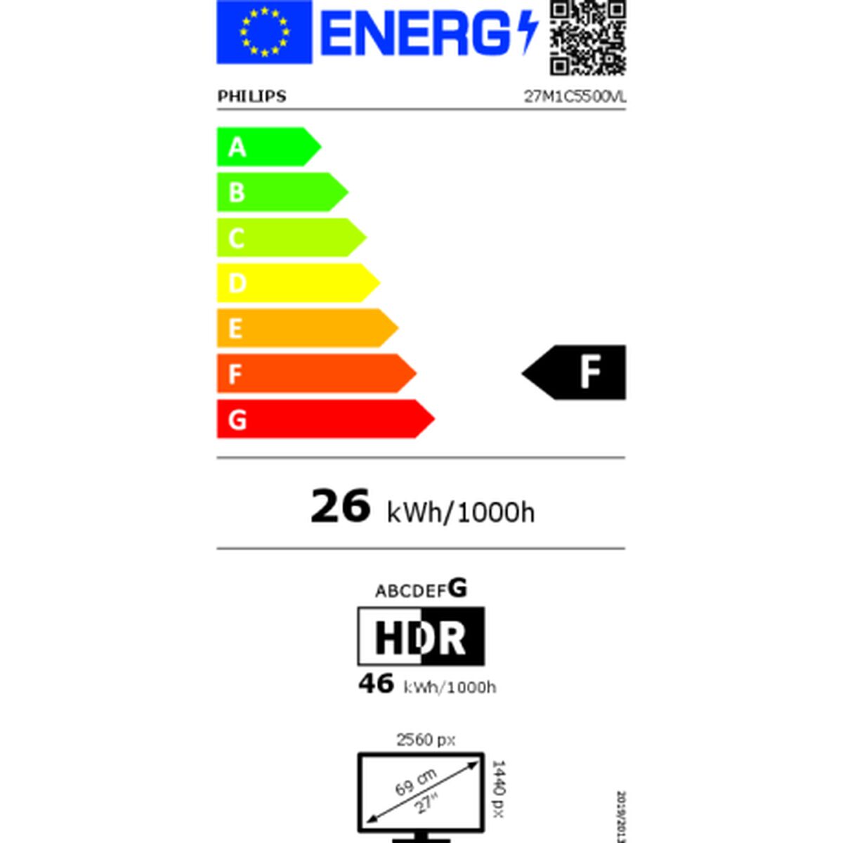 Монитор Philips 27M1C5500VL/00 27 HDR10 VA LCD Flicker free-5