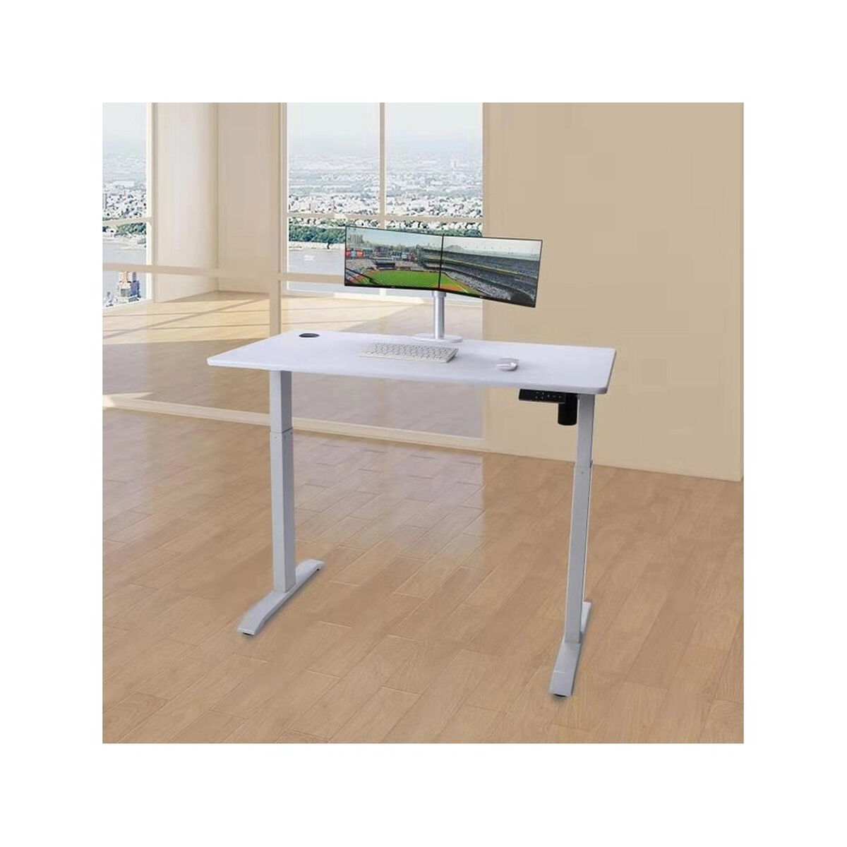 Письменный стол Urban Factory EED25UF Белый Нержавеющая сталь 118 x 60 cm-2