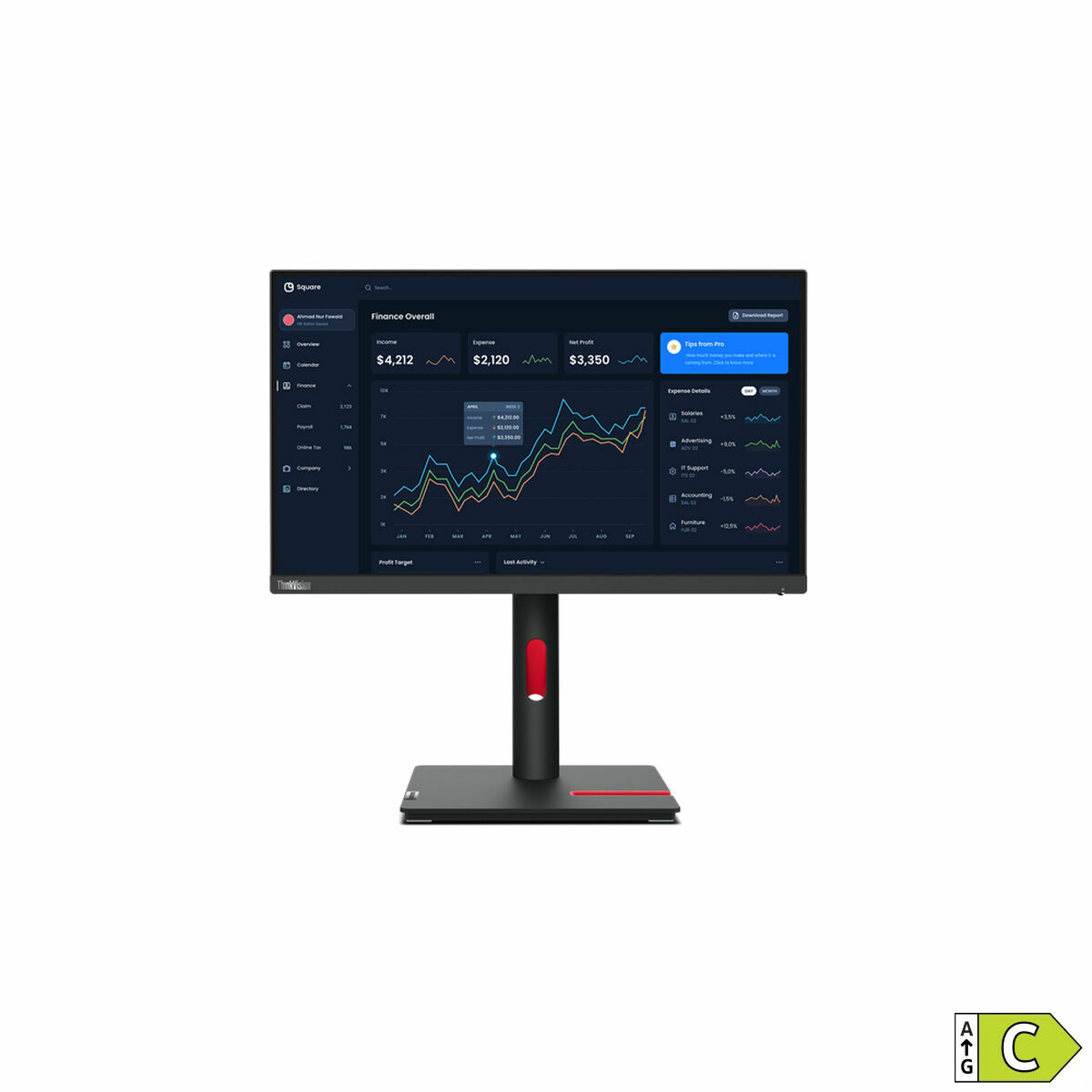Монитор Lenovo ThinkVision T22i-30 21,5 LED IPS 60 Hz 50-60  Hz-2