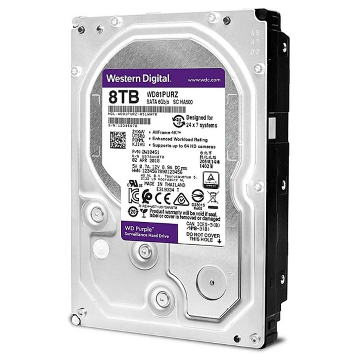 Western Digital硬盘驱动器WD84PURZ 8 TB 3.5 8 TB-3