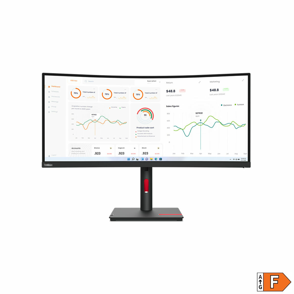 Монитор Lenovo ThinkVision T34W-30 34 60 Hz 50-60 Hz Wide Quad HD-2