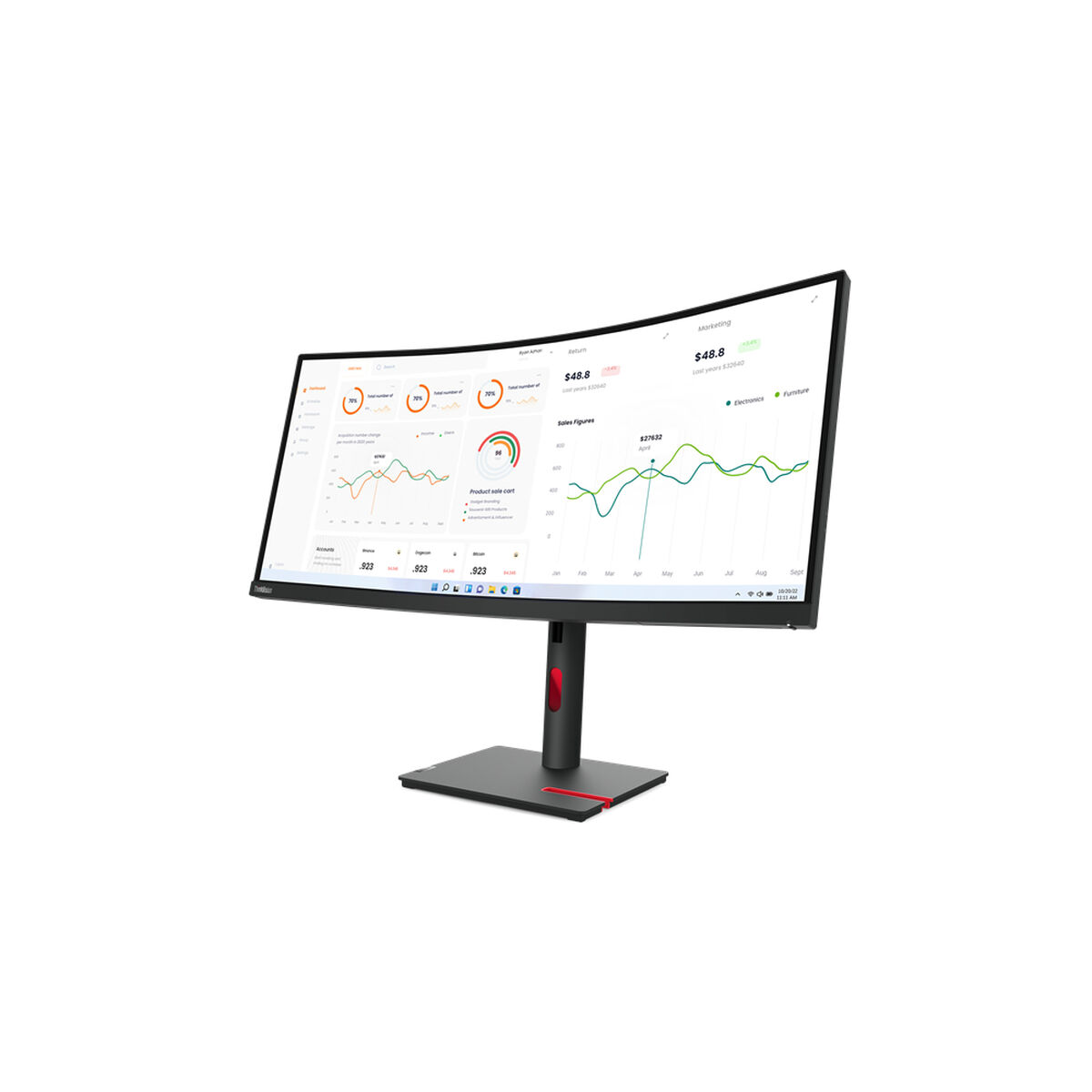 Монитор Lenovo ThinkVision T34W-30 34 60 Hz 50-60 Hz Wide Quad HD-8