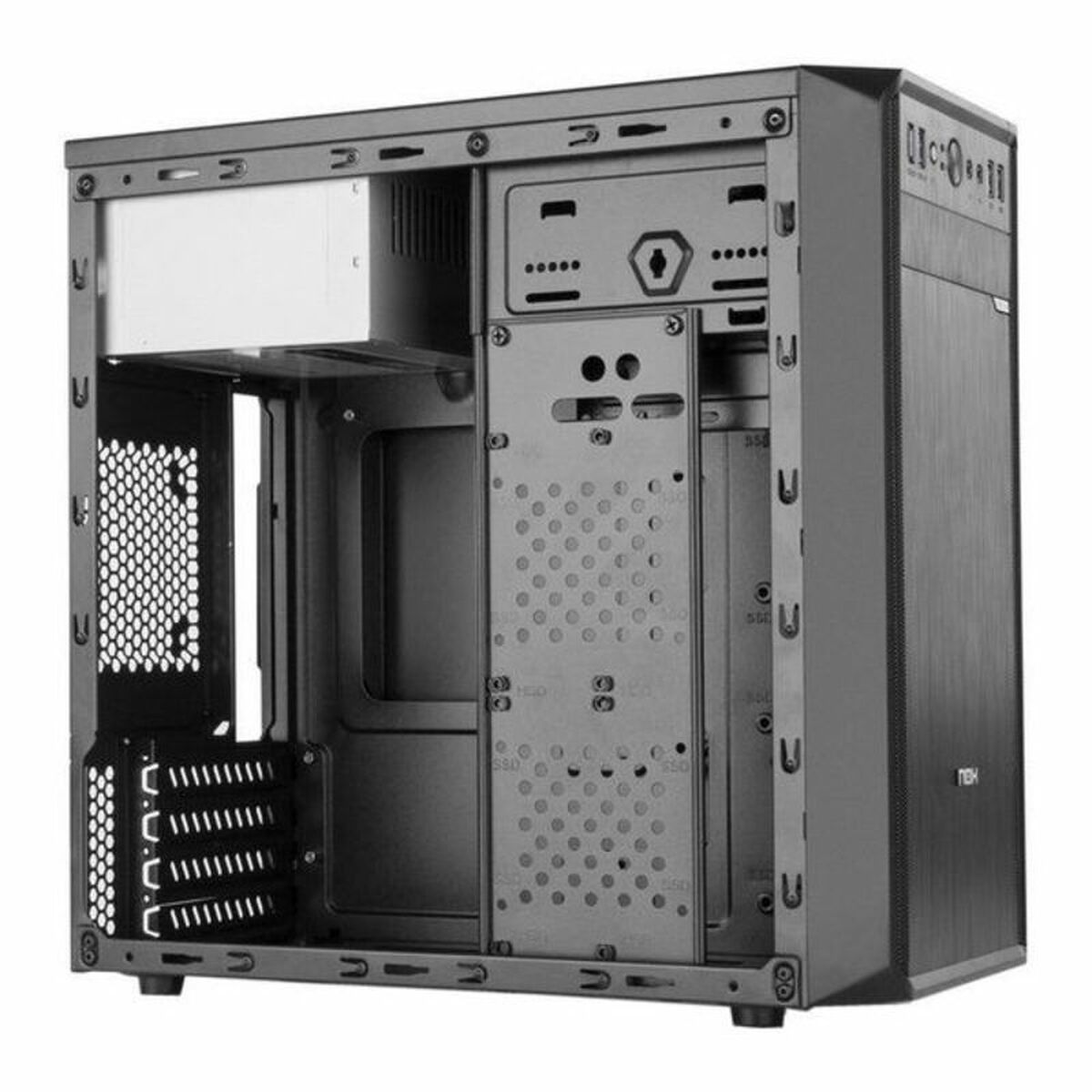 Блок полубашня Micro ATX Nox S0213826 Чёрный Разноцветный-3