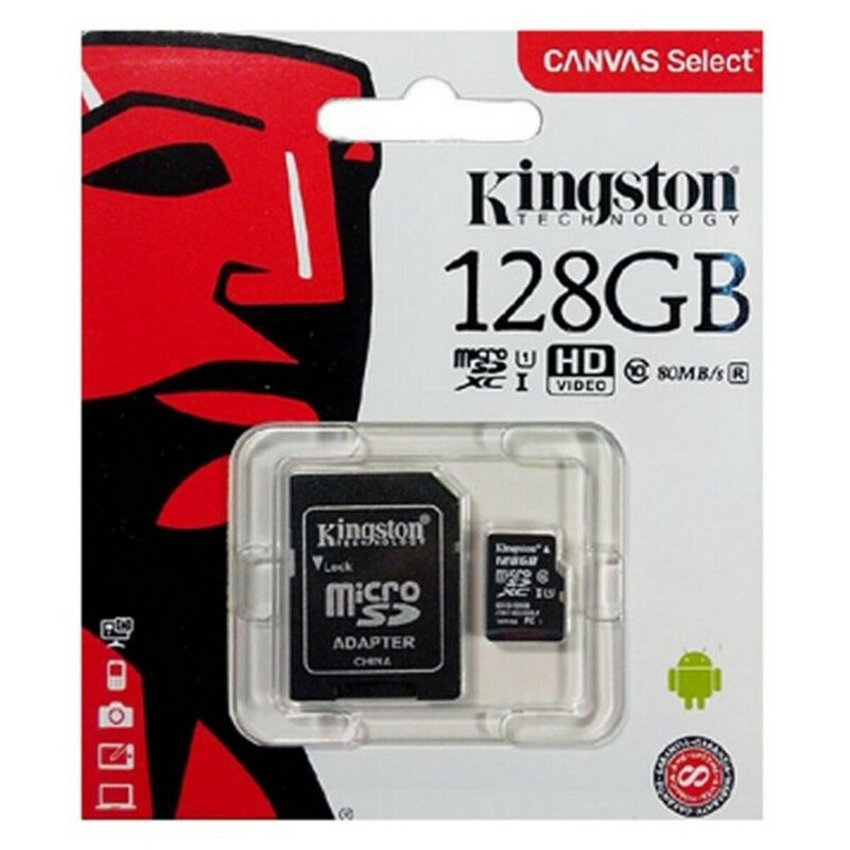 Карта памяти микро-SD с адаптером Kingston exFAT-3