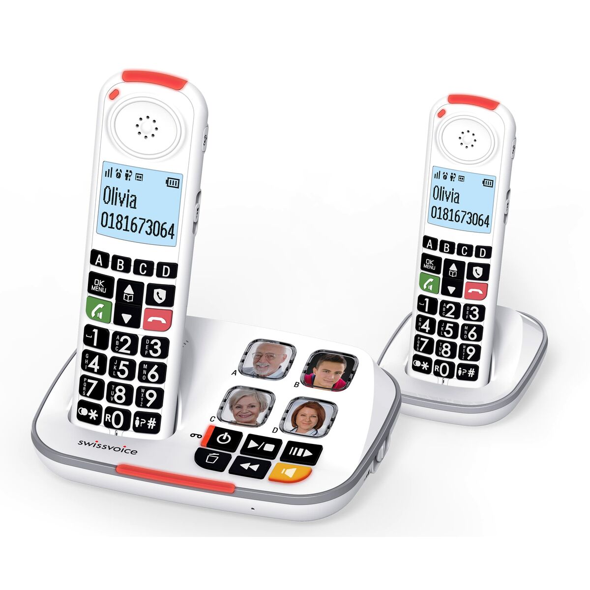 Teléfono inalámbrico Swiss Voice XTRA 2355 DUO Blanco