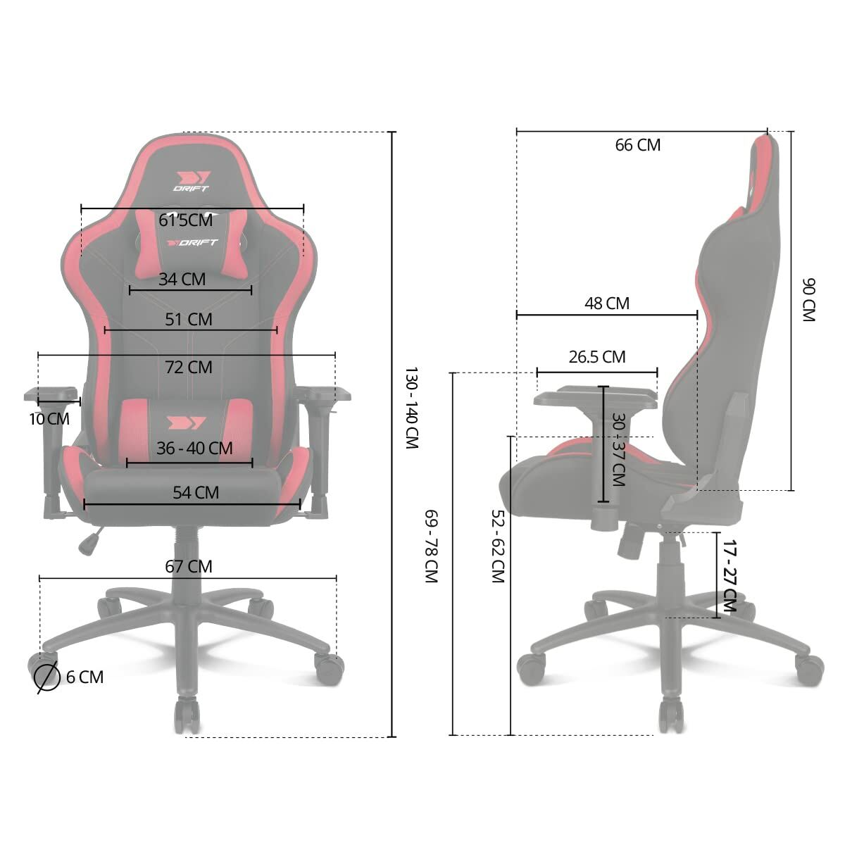 Стул Gaming DRIFT DR110BR Чёрный-5