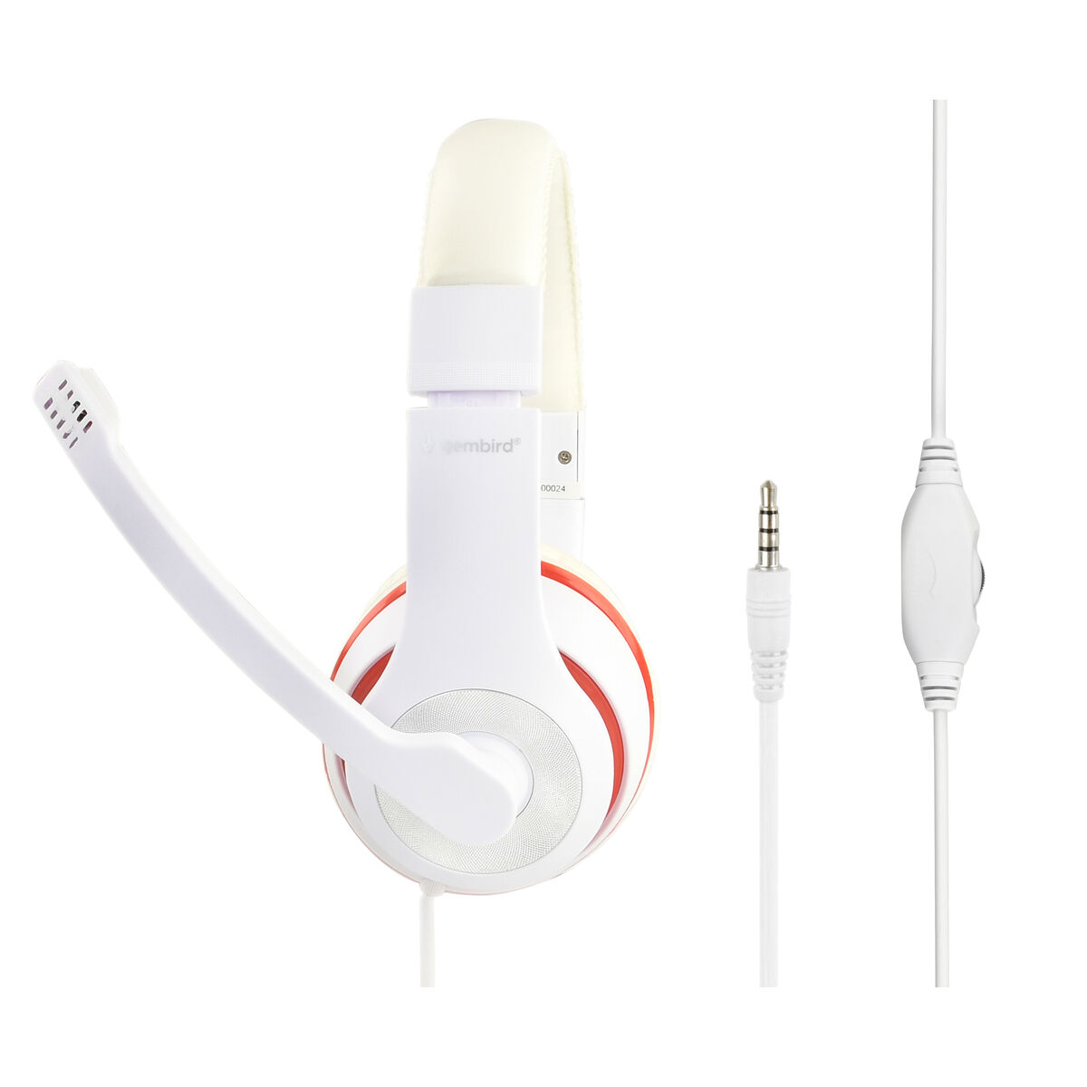 Наушники с микрофоном GEMBIRD MHS-03-WTRD Белый-3