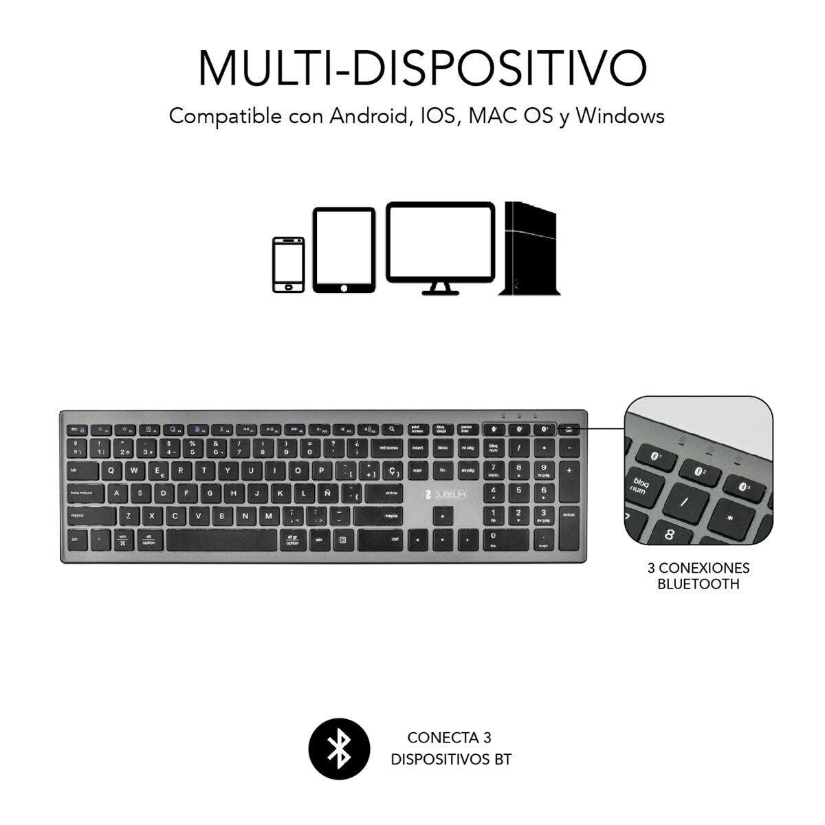 Клавиатура Subblim SUBKB-2PUE201 Чёрный-4