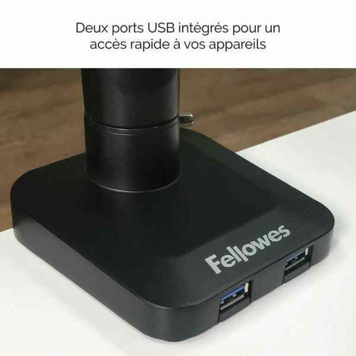 Настольная подставка для экрана Fellowes Platinum многорычажная Чёрный 32-3