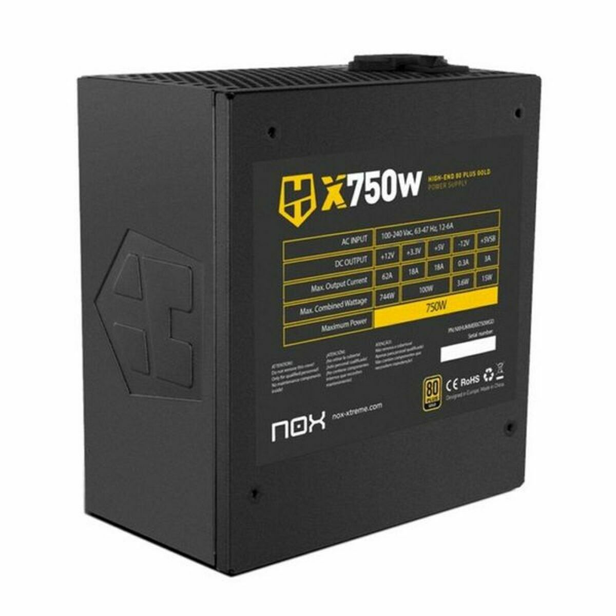 Блок питания для игрового компьютера Nox Hummer X750W 750 W 80 Plus Gold-4