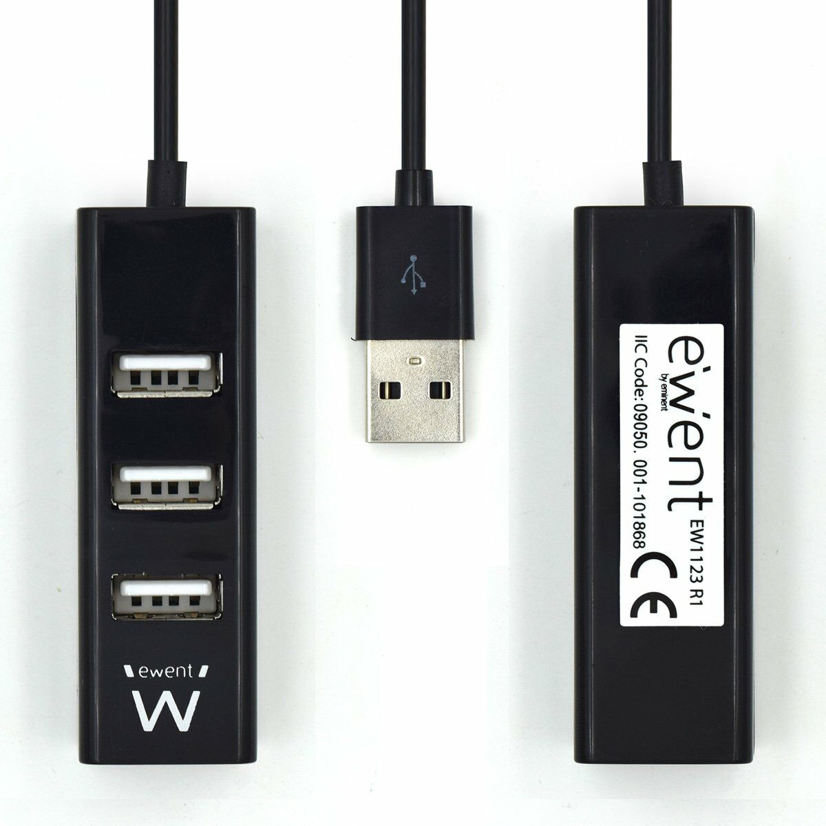 USB-разветвитель Ewent EW1123 Чёрный-2