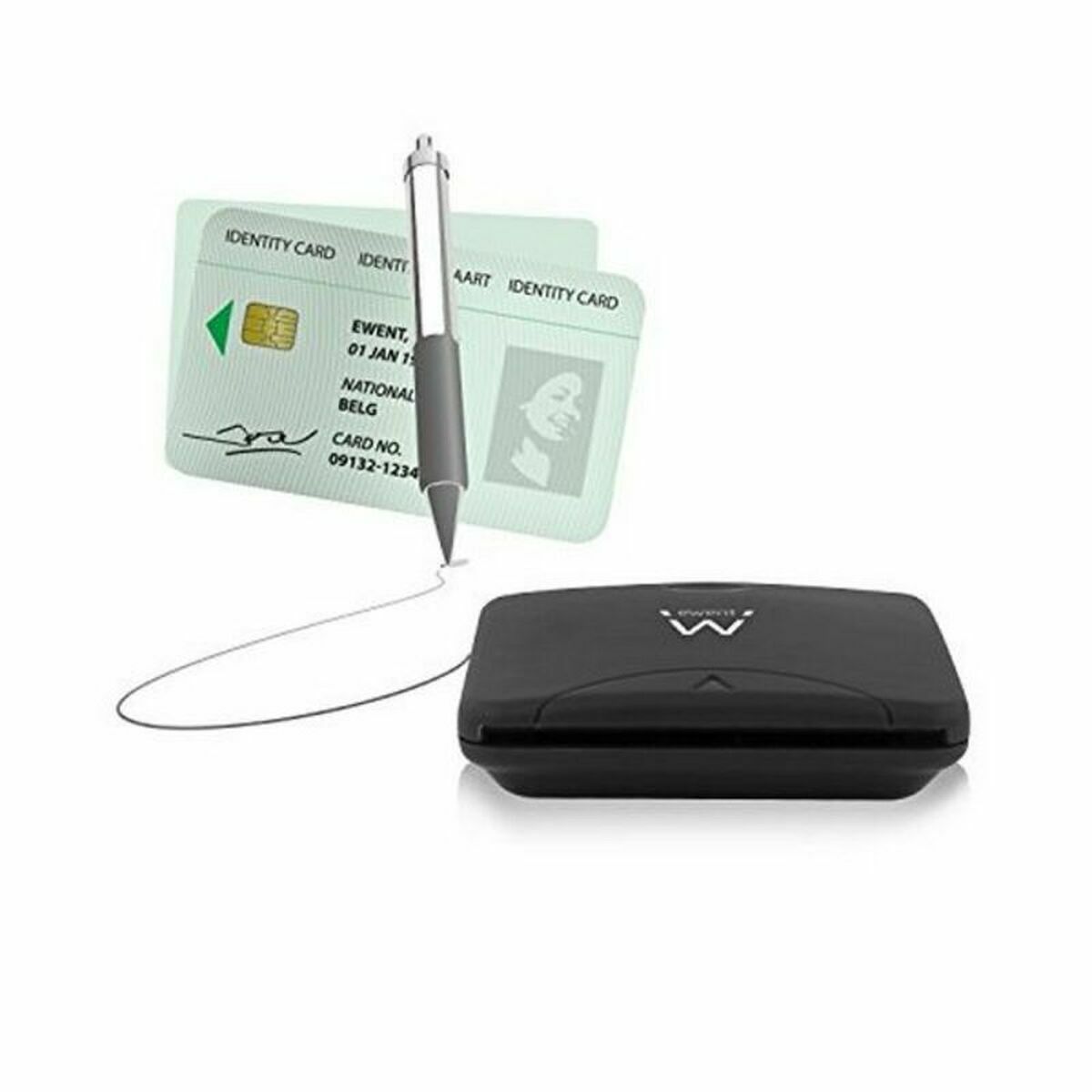 Ридер удостоверений личности Ewent EW1052 USB 2.0 Чёрный-5