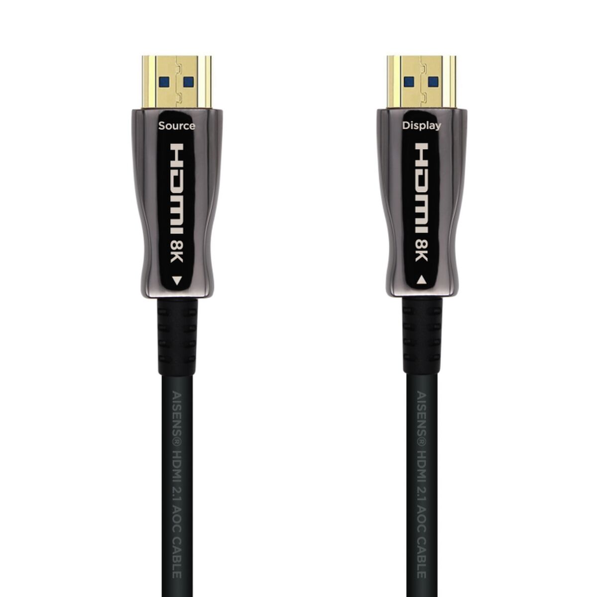 HDMI Aisens A153-0524 Қара 100 m кабелі