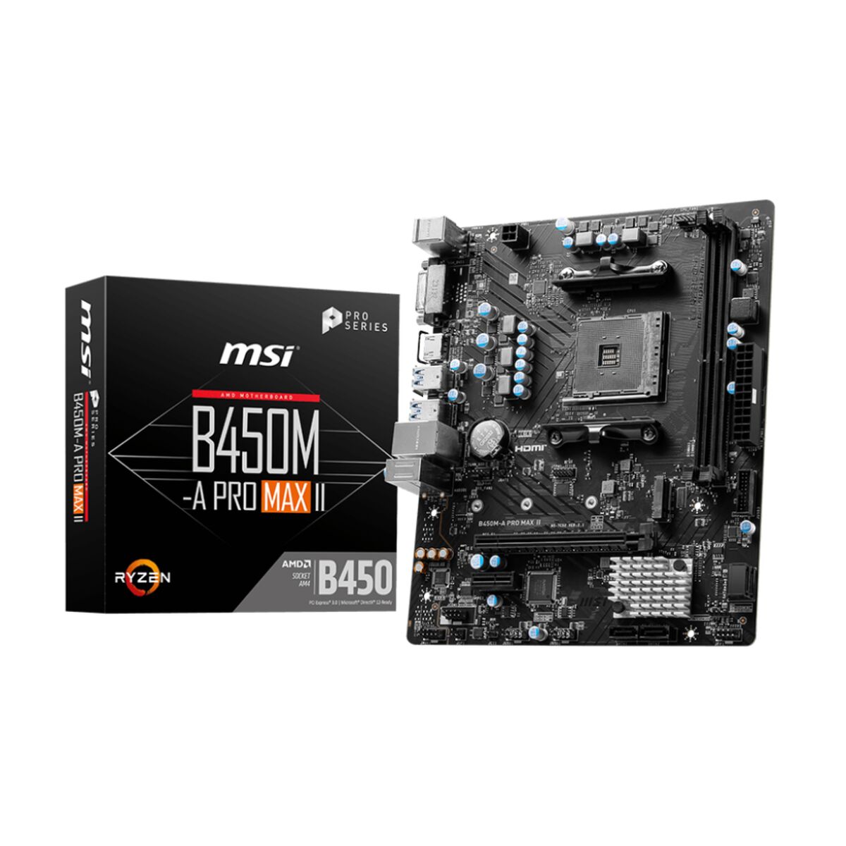 Материнская плата MSI B450M-A PRO MAX II  AMD B450 AMD AMD AM4-2